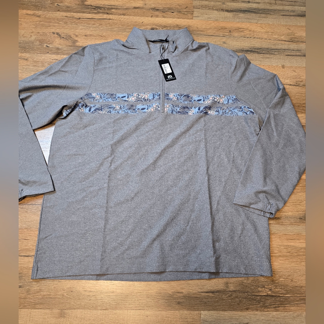 Nwt Men's Travis Mathew Move Mountains Pullover, Size: 2xl, Color: Gray